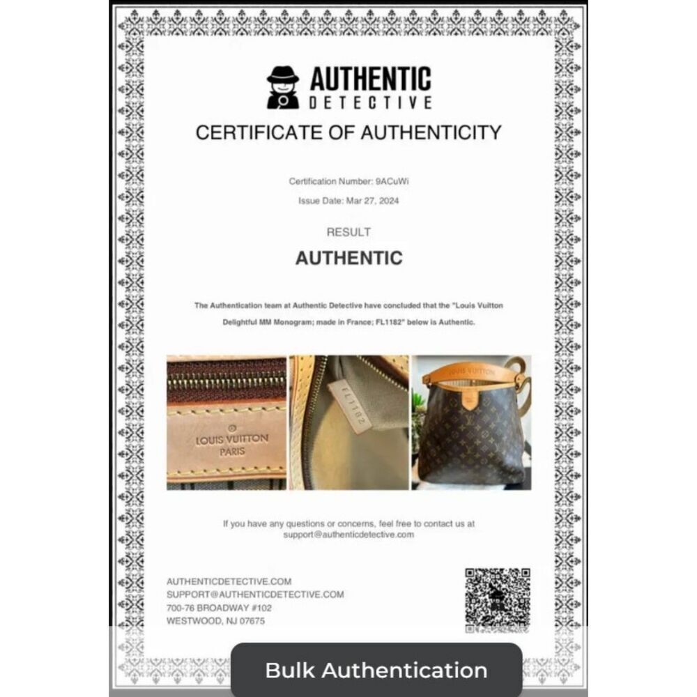 Certificate of Authenticity (COA)